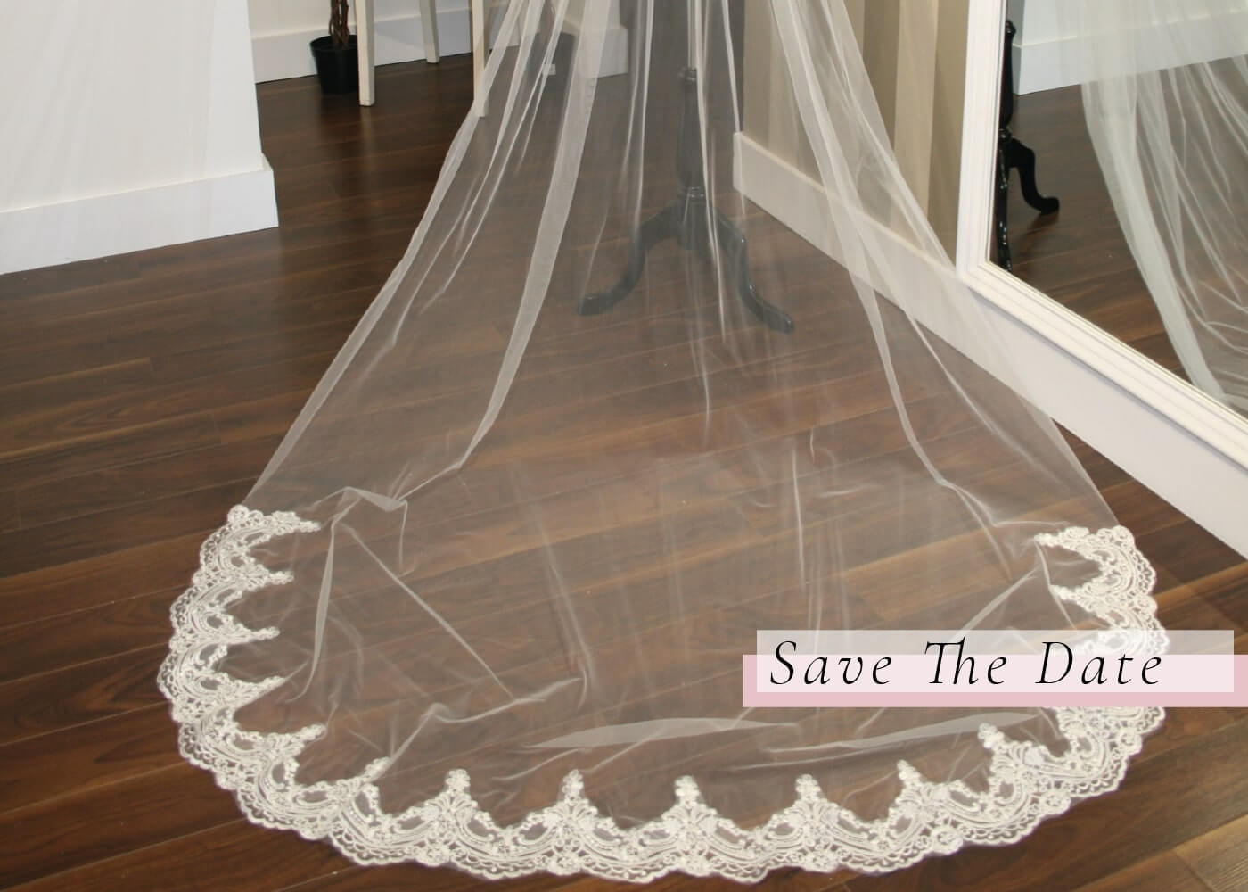 Save The Date Bridal Veil